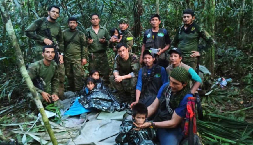 Four children whose plane crashed in the Amazon jungle are miraculously ‘found alive’ six weeks after they vanished