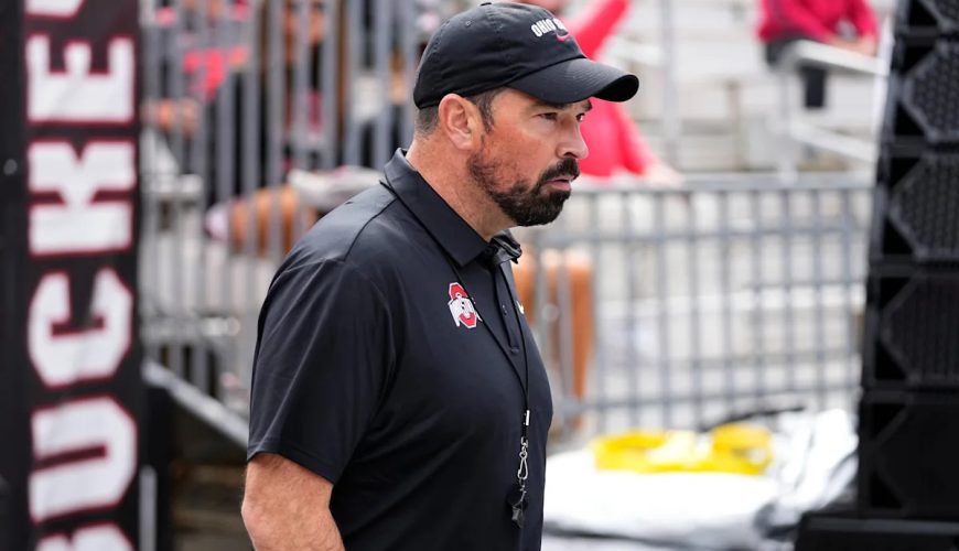 Ohio State head coach Ryan Day previews the matchup with the Washington Huskies