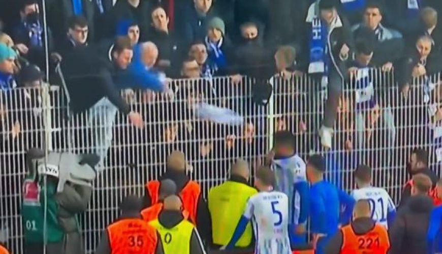 Watch fuming fan throw shirt BACK at Hertha Berlin’s Davie Selke after 2-0 defeat at fierce derby rivals Union