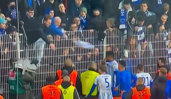 Watch fuming fan throw shirt BACK at Hertha Berlin’s Davie Selke after 2-0 defeat at fierce derby rivals Union