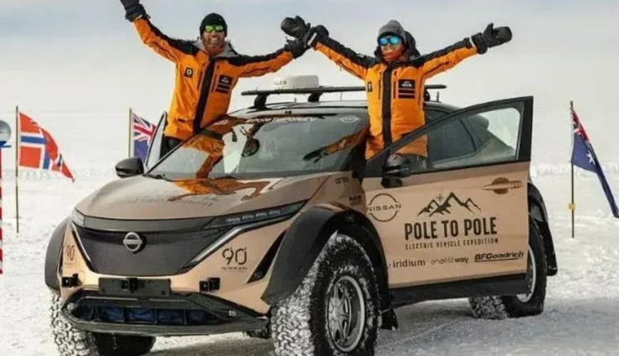 ‘Trust your crazy ideas,’ couple says after driving Nissan EV 21,000 miles from pole to pole in epic adventure