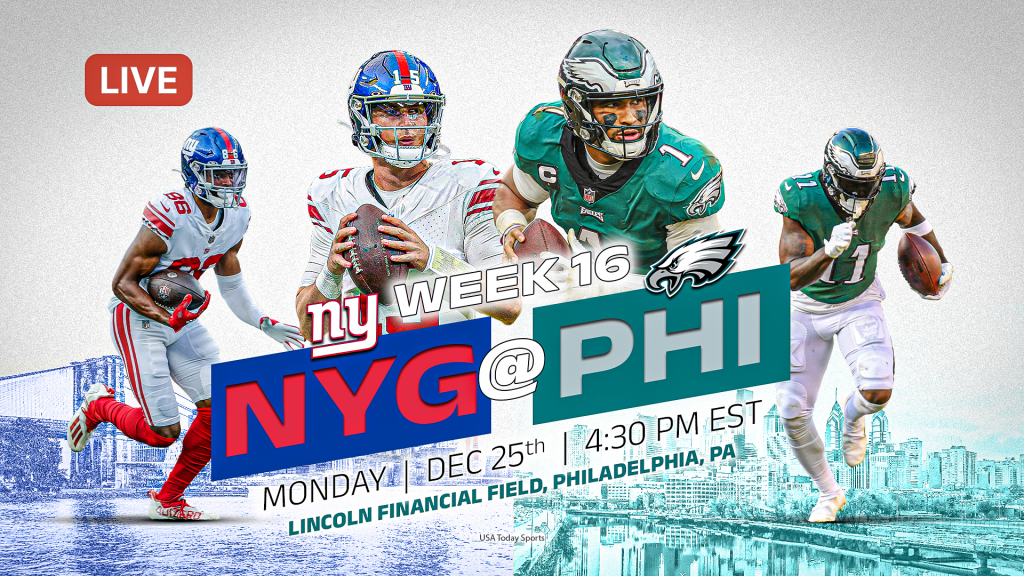 NFL on Christmas Day: Watch New York Giants vs. Philadelphia Eagles Live, Time, TV Channel, Live Stream