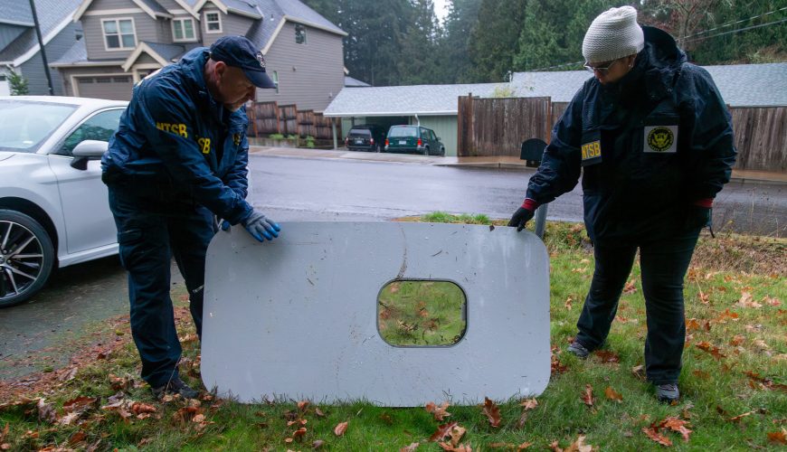 ‘Refrigerator-sized’ door that flew off Alaska Airlines flight found in yard as 2nd airline spots loose bolts on planes