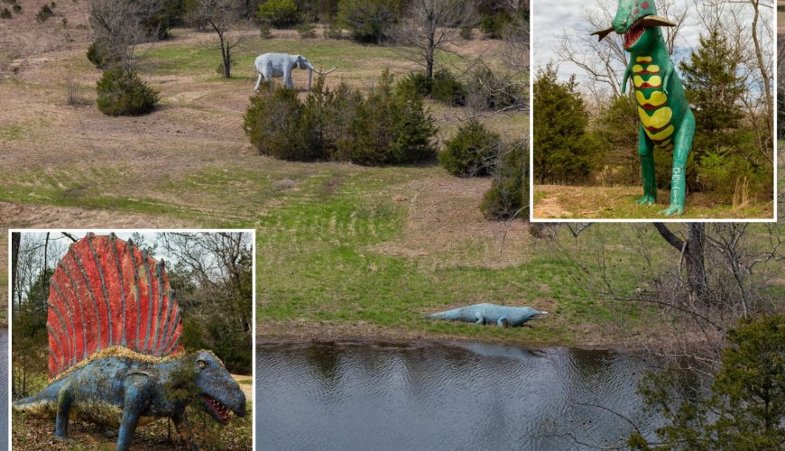 I trekked through abandoned real-life Jurassic Park dubbed ‘Dinosaur World’ where prehistoric figures still ‘roam’